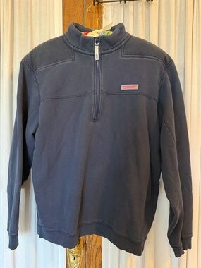 Vineyard Vines Navy Blue 1/4 Zip Pullover Shep Shirt